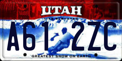 UT license plate A612ZC