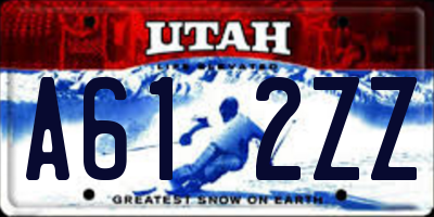 UT license plate A612ZZ