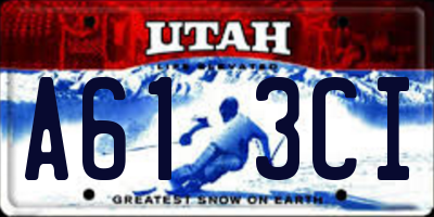 UT license plate A613CI