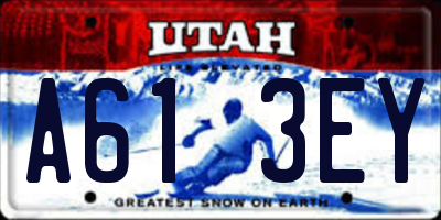 UT license plate A613EY