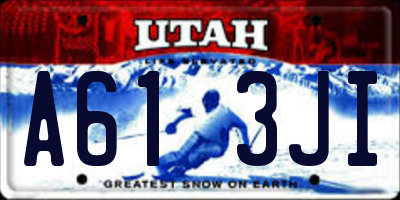 UT license plate A613JI