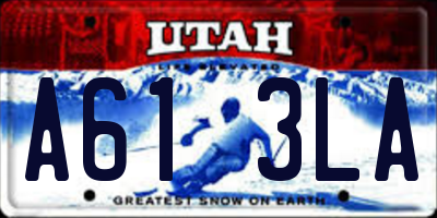 UT license plate A613LA