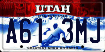 UT license plate A613MJ