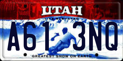 UT license plate A613NQ