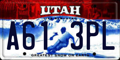 UT license plate A613PL