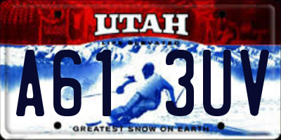 UT license plate A613UV