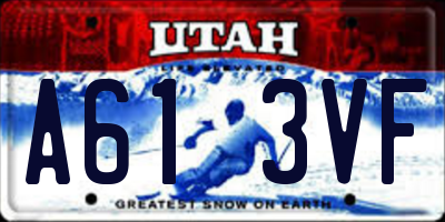 UT license plate A613VF