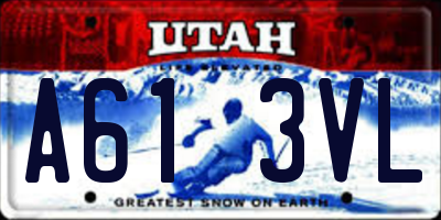 UT license plate A613VL