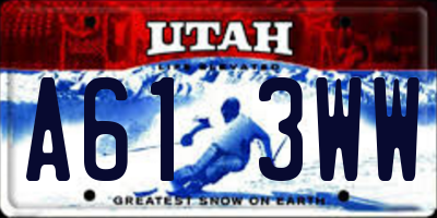 UT license plate A613WW