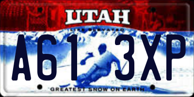 UT license plate A613XP