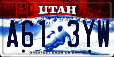 UT license plate A613YW