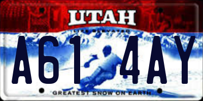 UT license plate A614AY