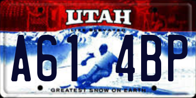 UT license plate A614BP