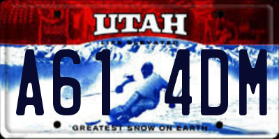 UT license plate A614DM