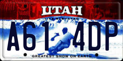UT license plate A614DP