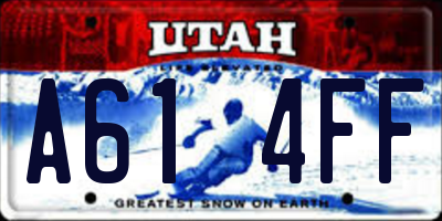 UT license plate A614FF