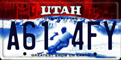 UT license plate A614FY