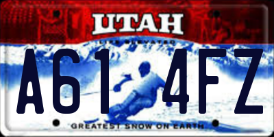 UT license plate A614FZ