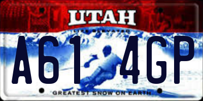 UT license plate A614GP