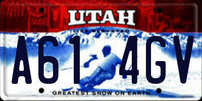 UT license plate A614GV