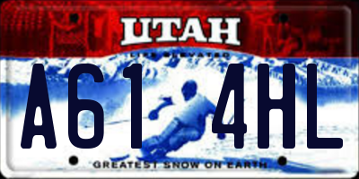 UT license plate A614HL