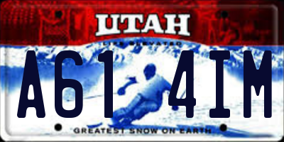 UT license plate A614IM