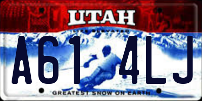 UT license plate A614LJ