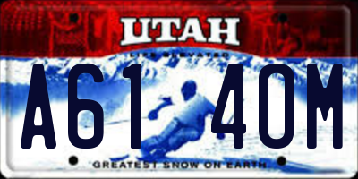 UT license plate A614OM
