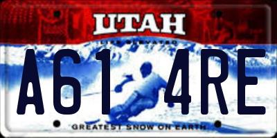 UT license plate A614RE
