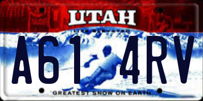 UT license plate A614RV