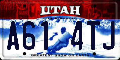 UT license plate A614TJ