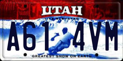 UT license plate A614VM