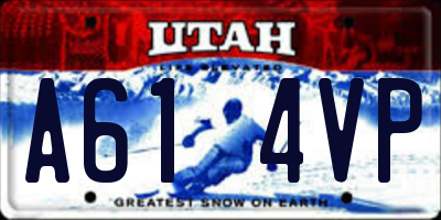 UT license plate A614VP