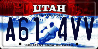 UT license plate A614VV