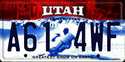 UT license plate A614WF