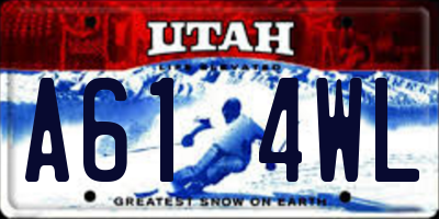UT license plate A614WL