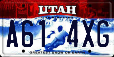 UT license plate A614XG