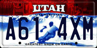 UT license plate A614XM