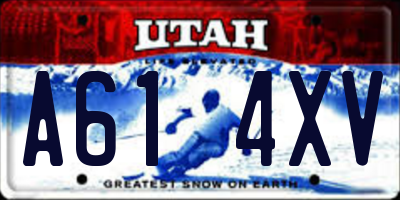 UT license plate A614XV