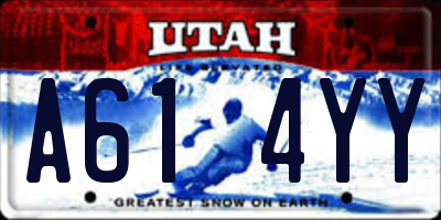 UT license plate A614YY