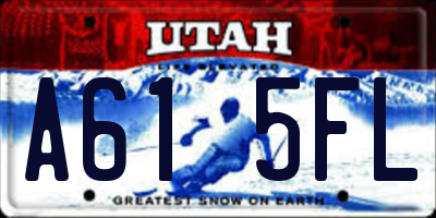 UT license plate A615FL