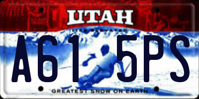 UT license plate A615PS