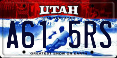 UT license plate A615RS