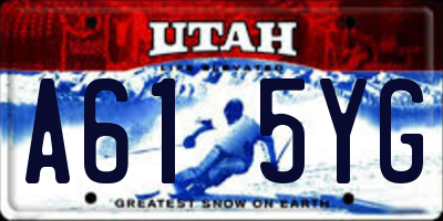 UT license plate A615YG