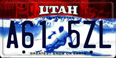 UT license plate A615ZL