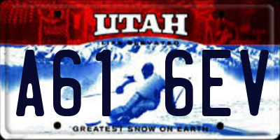 UT license plate A616EV