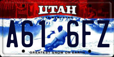 UT license plate A616FZ