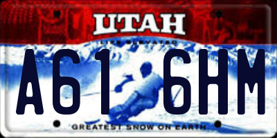 UT license plate A616HM