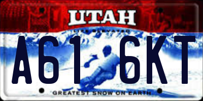 UT license plate A616KT
