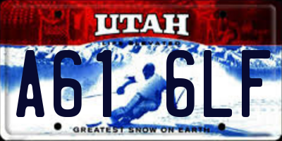 UT license plate A616LF
